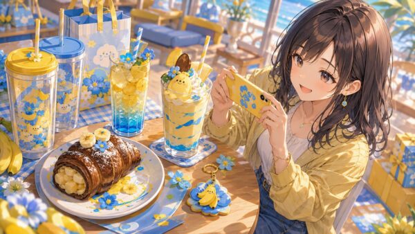 チョコクロやパフェ、ドリンクが並ぶ夏限定カフェメニュー